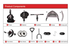Q-Play QPlay Tricycle Rito 3 In 1 - Drenge Og Piger - Blå - Deluxe -Cykler Salgsbutik 11.Product Components