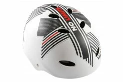 Volare Cykelhjelm - Skatehjelm - No Limits - Hvid Grå Rød