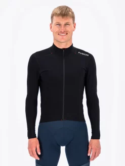 FUSION C3 HOT LS Cykel Jersey – Str. L – Black