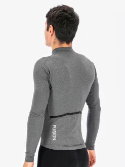 FUSION C3 Light LS Cycling Jersey – Str. M – Grey Melange -Cykler Salgsbutik Light LS Cycling Jersey 0208 Grey 4back v3 low 3733406 750x 1