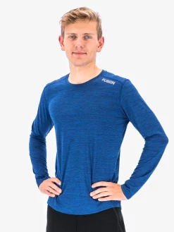FUSION Mens C3 Merino LS – Str. XL – Blue