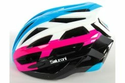Salutoni Cykelhjelm Til Damer - Blå Hvid Pink - 58-61 Cm -Cykler Salgsbutik Salutoni helm 8 W1800 m2bc ky