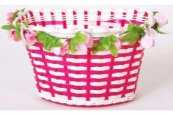 Volare Flettet Cykelkurv - Blomster - Piger - Hvid / Lyserød Eller Lilla / Lyserød 11 Volare Flettet Cykelkurv - Blomster - Piger - Hvid / Lyserød Eller Lilla / Lyserød -Cykler Salgsbutik Volare Gevlochten Fietsmand Bloemen 4 W1800