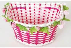 Volare Flettet Cykelkurv - Blomster - Piger - Hvid / Lyserød Eller Lilla / Lyserød 12 Volare Flettet Cykelkurv - Blomster - Piger - Hvid / Lyserød Eller Lilla / Lyserød -Cykler Salgsbutik Volare Gevlochten Fietsmand Bloemen 5 W1800