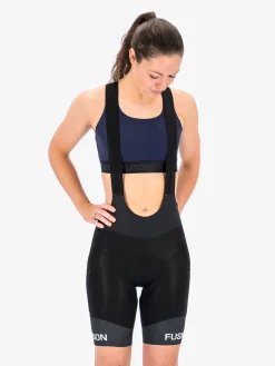 FUSION Womens C3 Bib Shorts Pocket – Str M – Black