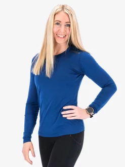 FUSION Womens Merino LS – Str. L – Night Blue